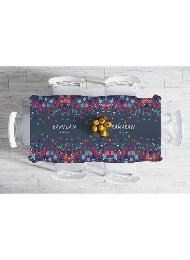 مفرش سفرة رمضاني مخملي يضيف لمسة رائعة لديكور المنزل في رمضان 45x200 cm